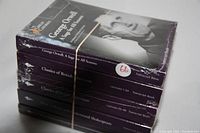 Stack of 5 shrink-wrapped Great Courses books on literature topics, showing spine titles and sealed condition