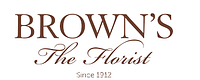 Brown's The Florist logo and name as proof of brand identity for the gift certificates