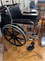 Side view of entire wheelchair