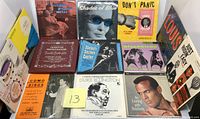 All records displayed together showing titles and covers from the set including Imaginary Performances, Shades of Blue, Sharkey's Southern Comfort, Blackbirds, Louis Armstrong, Perry Como.