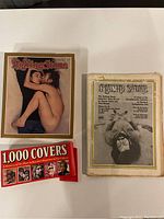 Photo showing front cover of Rolling Stone magazine and back cover with Sunday Farmer profile photo.