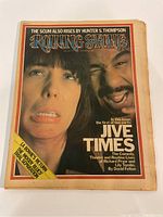 Front cover of the 1974 Rolling Stone magazine featuring the headline 'Jive Times' and a close-up photo of two people.