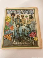 Front cover of the 1975 Rolling Stone magazine with The Eagles.
