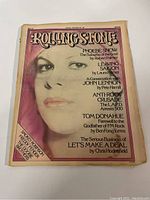 Front cover of the Rolling Stone magazine showing Phoebe Snow and the main article headlines