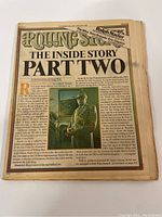 Front cover of the 1975 Rolling Stone magazine with 'The Inside Story Part Two' by Ralph Nader headline