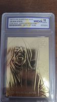 Front of the 23kt gold Obi-Wan Kenobi Star Wars card from 1996, graded GEM MT 10 by WCG.