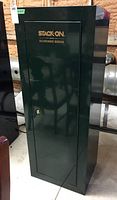 Front view of green Stack-On Allegiance Series gun safe