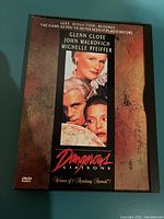 DVD case of Dangerous Liaisons showing main cast and title.