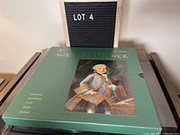 Green box set titled 'The Story of Great Music Age of Elegance' with gold lettering and classical portrait on cover.