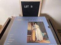 Front cover of the boxed set showing the blue box with gold text 'The Romantic Era' and painting of a woman with a harp.
