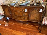 Full front view of buffet server cabinet