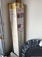 Boxed Foster Mantels 'Bradley' leg and skirt kit in original packaging with markings and labels visible.