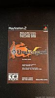 Front cover of the Drakengard playable demo disc case for PlayStation 2 showing title and design.