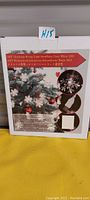 Box of 19 Foot Christmas Clear White Snowflake String Light LED USB Powered showing product details and usage illustration.