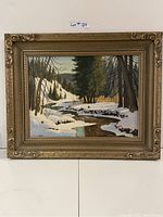 Front view of framed painting
