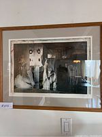 Framed Epiphany artwork by Davida Kidd 1988 with abstract figures in grayscale.