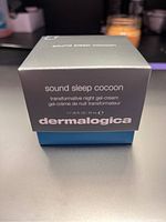 Closed grey box of Dermalogica Sound Sleep Cocoon night gel-cream, showing front product label and size.