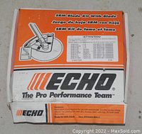 Photo of the Echo SRM Blade Kit box showing branding and product details.