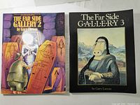 Two Far Side graphic novels showing full front covers: Gallery 2 and Gallery 3 by Gary Larson.
