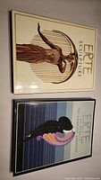 Photo showing both coffee table books stacked, titles ERTE Sculpture and Erte Infinity visible