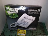 Photo of the Panasonic KX-T2632 telephone answering system box showing the product image and brand details.