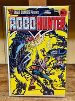 Front cover of Eagle Comics Robo Hunter #1 comic book with full colorful action illustration.
