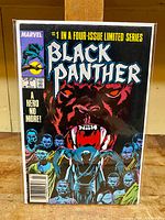 Front cover of Marvel Comics Black Panther issue #1 from 1988 limited series, showing detailed artwork and title.