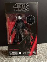 Front view of boxed Star Wars The Black Series Darth Nihilus figure showing packaging and figure details