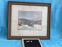 Framed reproduction print of "Homeward" by Harold McCrea shown from a slight angle, capturing the entire front face of the artwork and frame.