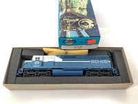 Blue SO-45 diesel locomotive model 4353 in original Athearn box with foam insert