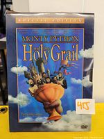 Front cover of the Monty Python and the Holy Grail Special Edition DVD box showing artwork and condition.