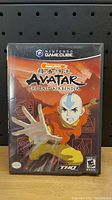 Front cover of the Nintendo GameCube game case for Avatar The Last Airbender showing Aang character.