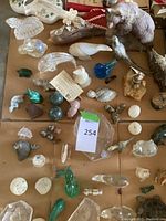 Overview of entire assortment laid out on cardboard