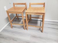 Front view of both stools