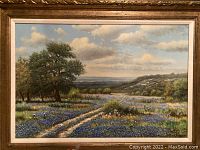 Front view of painting and frame