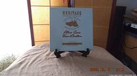 Original light blue Heritage brand box for pillowcases with text and logo visible
