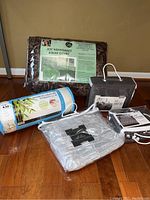 Overview of all bedding items including pillow, duvet, sheet sets, and blanket.