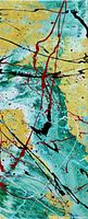 Close-up side detail showing texture and brushwork of the acrylic painting.