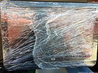 Front of HP MS235 monitor wrapped in plastic film