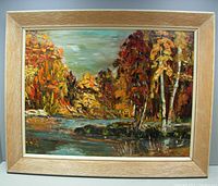 Frontal view of the full painting and frame