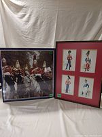 Framed modern photo of GG Horse Guards on horseback with trees background.