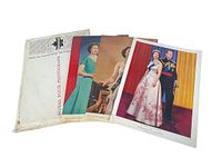 Lot contents showing the three photographs laid out alongside the original Supertest envelope.