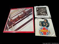 The Beatles 1962-1966 double LP record cover with two 45RPM record sleeves 'Beatles Forever' and 'The War is Over' Apple label