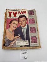 Front cover of TV Fan magazine from June 1954 featuring Anne Jeffreys and Bob Sterling with visible wear and tear.