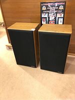 Front view of both speakers showing overall appearance