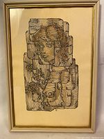 Full view of the framed watercolour painting showing the full artwork and frame.