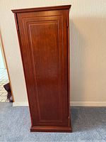 Front view of cabinet with closed door