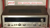 Front view of Nikko STA 8080 stereo receiver showing silverface panel and control knobs.