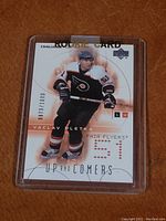 Vaclav Pletka rookie card front in protective holder showing player in Flyers uniform, card number and branding visible