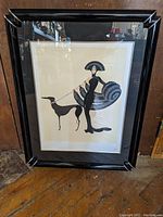 Full view of framed Erté print